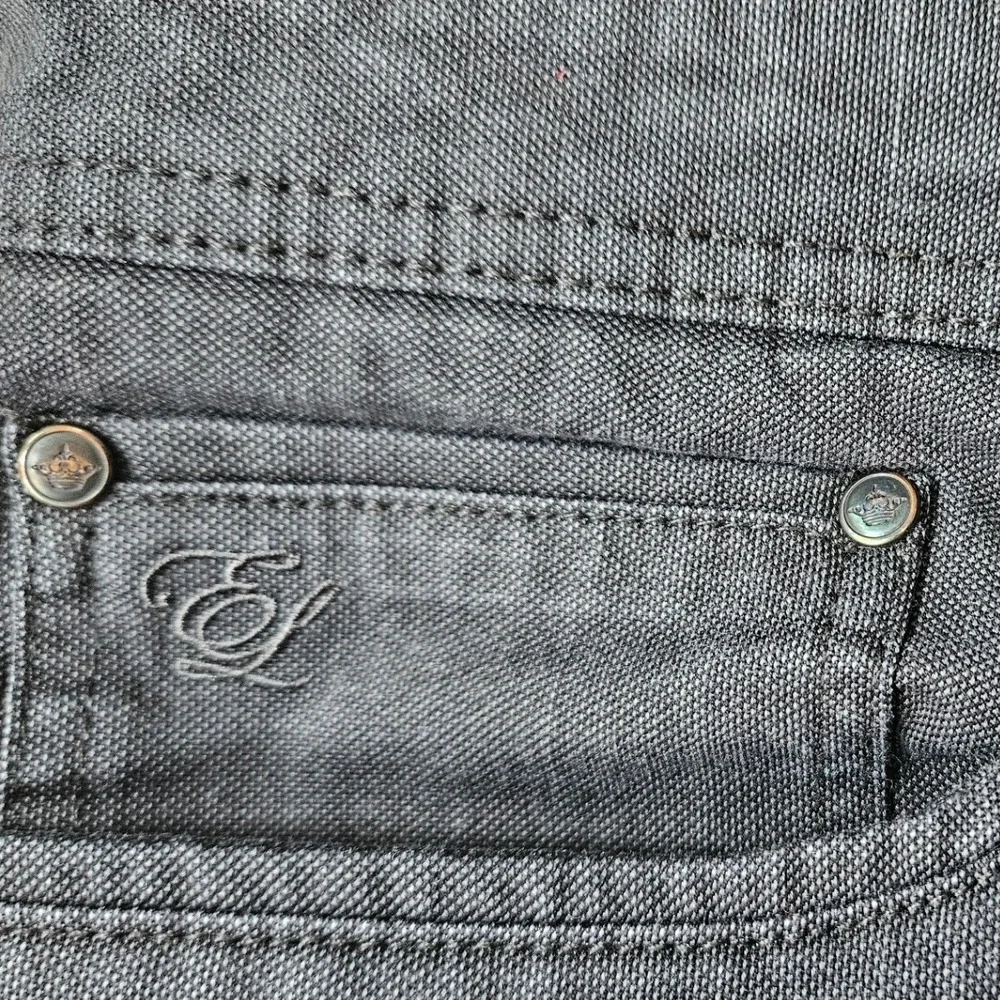 English Laundry Mens 38x32 Dark Grey 5-Pocket Straight Leg Pants Denim Style‎